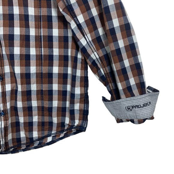 PROJEK RAW long sleeve cotton plaid shirt size medium - Picture 3 of 16